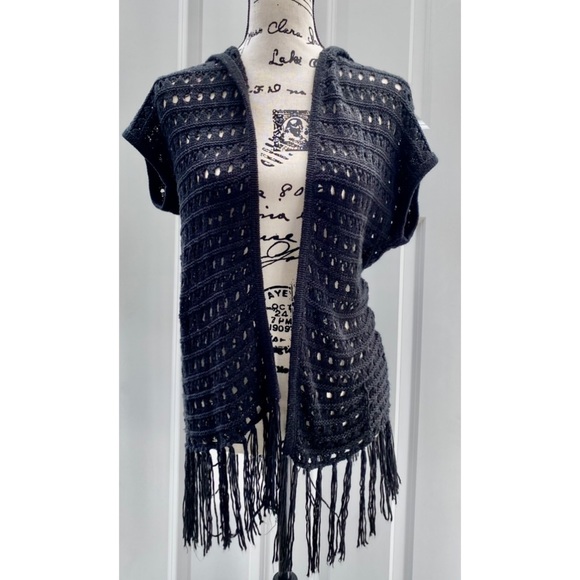 NWOT Black Wet Seal Beachy Cardigan - Picture 1 of 5